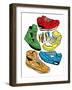 Retro Kicks Colored-Milli Villa-Framed Art Print