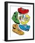 Retro Kicks Colored-Milli Villa-Framed Art Print