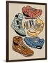 Retro Kicks Mute Colored-Milli Villa-Framed Art Print