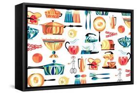 Retro Kitchen 2-null-Framed Stretched Canvas