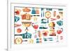 Retro Kitchen 2-null-Framed Giclee Print