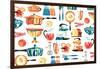 Retro Kitchen 2-null-Framed Giclee Print