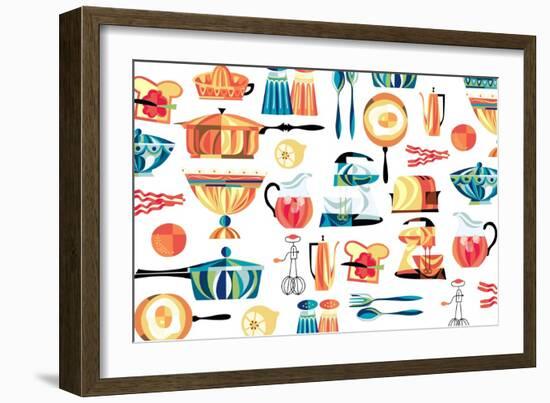 Retro Kitchen 2-null-Framed Giclee Print