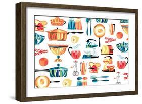 Retro Kitchen 2-null-Framed Giclee Print