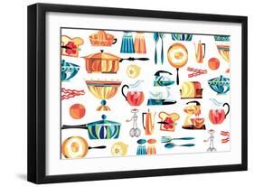 Retro Kitchen 2-null-Framed Giclee Print