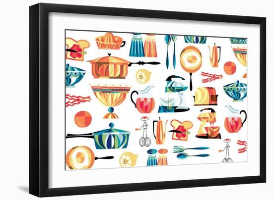 Retro Kitchen 2-null-Framed Giclee Print