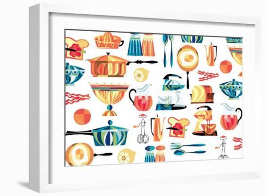 Retro Kitchen 2-null-Framed Giclee Print