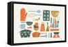 Retro Kitchen I-Becky Thorns-Framed Stretched Canvas
