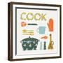 Retro Kitchen III-Becky Thorns-Framed Art Print