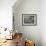 Retro Living Room with Bird Cage-null-Framed Art Print displayed on a wall
