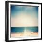 Retro Medium Format Photo. Sunny Day on the Beach. Grain, Blur Added as Vintage Effect.-donatas1205-Framed Photographic Print