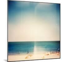 Retro Medium Format Photo. Sunny Day on the Beach. Grain, Blur Added as Vintage Effect.-donatas1205-Mounted Photographic Print