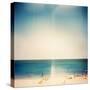 Retro Medium Format Photo. Sunny Day on the Beach. Grain, Blur Added as Vintage Effect.-donatas1205-Stretched Canvas
