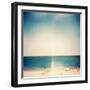 Retro Medium Format Photo. Sunny Day On The Beach. Grain, Blur Added As Vintage Effect-donatas1205-Framed Art Print