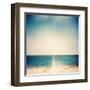 Retro Medium Format Photo. Sunny Day On The Beach. Grain, Blur Added As Vintage Effect-donatas1205-Framed Art Print