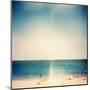 Retro Medium Format Photo. Sunny Day On The Beach. Grain, Blur Added As Vintage Effect-donatas1205-Mounted Art Print