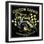 Retro Motorcycle Race-bazzier-Framed Art Print