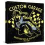 Retro Motorcycle Race-bazzier-Stretched Canvas