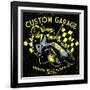 Retro Motorcycle Race-bazzier-Framed Art Print