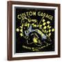 Retro Motorcycle Race-bazzier-Framed Art Print