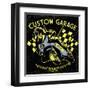 Retro Motorcycle Race-bazzier-Framed Art Print