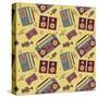 Retro Music Pattern-los_ojos_pardos-Stretched Canvas