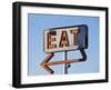 Retro Neon Eat Sign Ruin in Early Morning Light.-trekandshoot-Framed Photographic Print