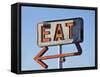 Retro Neon Eat Sign Ruin in Early Morning Light.-trekandshoot-Framed Stretched Canvas