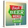 Retro Neon Sign Beer-anna42f-Stretched Canvas