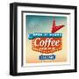 Retro Neon Sign Coffee-anna42f-Framed Art Print