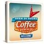 Retro Neon Sign Coffee-anna42f-Stretched Canvas