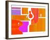 Retro Nouveau Background XLIII-Fernando Palma-Framed Giclee Print