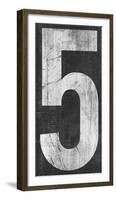 Retro Numbers - Five-Tom Frazier-Framed Giclee Print