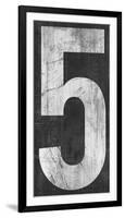 Retro Numbers - Five-Tom Frazier-Framed Giclee Print