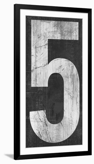 Retro Numbers - Five-Tom Frazier-Framed Giclee Print