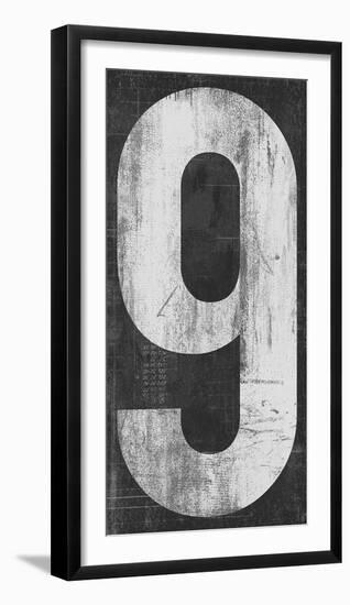 Retro Numbers - Nine-Tom Frazier-Framed Giclee Print