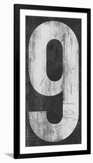 Retro Numbers - Nine-Tom Frazier-Framed Giclee Print