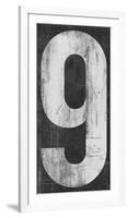 Retro Numbers - Nine-Tom Frazier-Framed Giclee Print