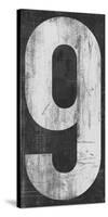 Retro Numbers - Nine-Tom Frazier-Stretched Canvas