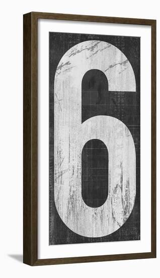 Retro Numbers - Six-Tom Frazier-Framed Giclee Print