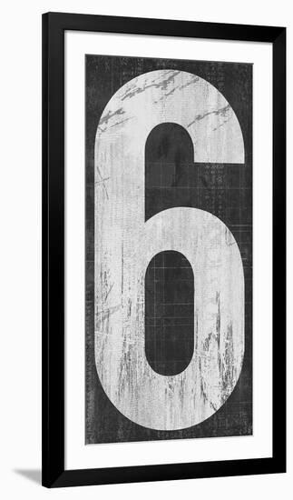 Retro Numbers - Six-Tom Frazier-Framed Giclee Print