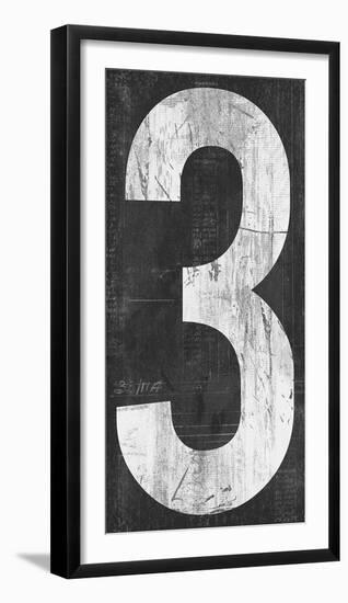 Retro Numbers - Three-Tom Frazier-Framed Giclee Print