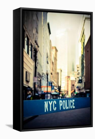 Retro Nyc Crime Scene-Mr Doomits-Framed Stretched Canvas