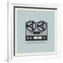 Retro Open Reel Tape Deck Stereo Recorder Player Vector-Viktorus-Framed Art Print