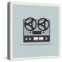 Retro Open Reel Tape Deck Stereo Recorder Player Vector-Viktorus-Stretched Canvas