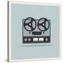 Retro Open Reel Tape Deck Stereo Recorder Player Vector-Viktorus-Stretched Canvas