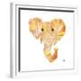 Retro Orange Elephant Square-Nola James-Framed Premium Giclee Print