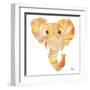 Retro Orange Elephant Square-Nola James-Framed Art Print