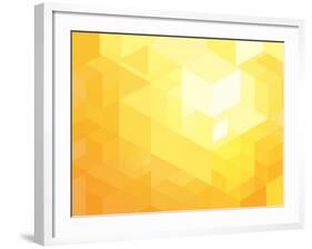 Retro Orange Geometric Pattern for Modern Hipster Design-Ozerina Anna-Framed Art Print