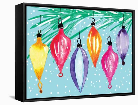 Retro Ornaments-Sara Berrenson-Framed Stretched Canvas